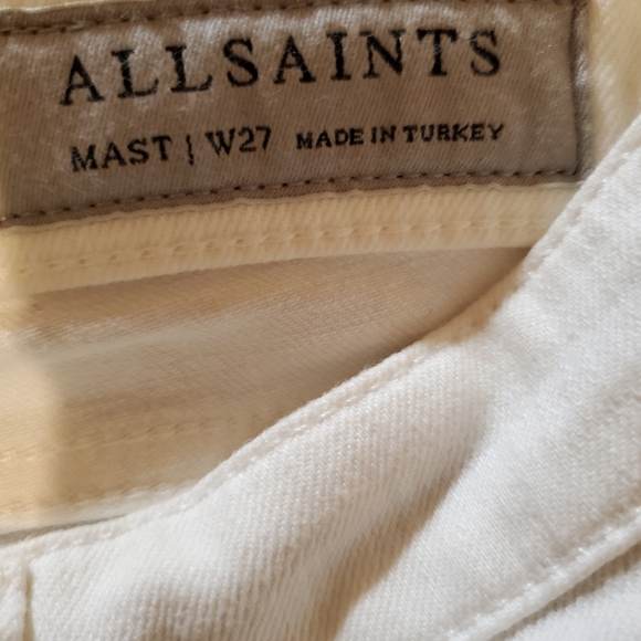 All saints mast distress /ripped skinny jeans sz27 - Picture 8 of 8